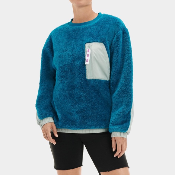 UGG Sweaters - UGG Niko Long Sleeve Sherpa Elastic Hem Crew Neck Pullover XL NO OFFERS